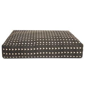 Bohemian Aztec Rectangle Cotton Pets Bed in Brown Colour