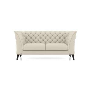 Weston 2 Seater Premium Italian Leather Sofa In Creme Frainche