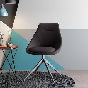 Doris Fabric Accent Chair in Dark Grey Colour