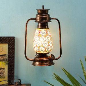 Juniper Multicolor Metal Wall Mounted Lantern Lamp