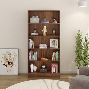 Alex Engineered Wood Bookshelf with Brown Maple finish