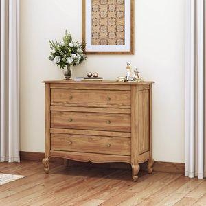 Taahira Solid Wood Chest Of Drawers in Natural Teak Finish