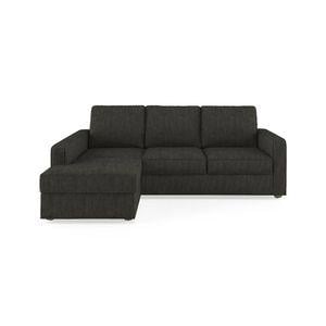 Apollo Sofa (Colour : Graphite Grey, Cushion : Hard, Back Type : Regular, Seating Capacity : Left Aligned 2 Seater + Left Aligned Chaise + Ottoman)