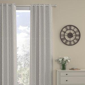 Finn Geometric Pack of Single Regular Long Door Curtain