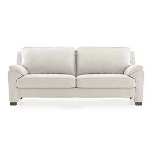 Farina 3 Seater Half Leather Sofa in White Colour