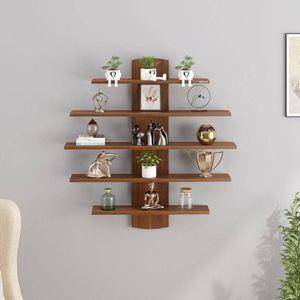 Caselle Engineered Wood Bookshelf with Brown Maple finish