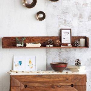 WOODENMOOD Rectangular Wall Rack