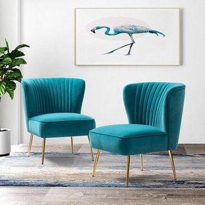 Crimson Accent Chair in Green Colour