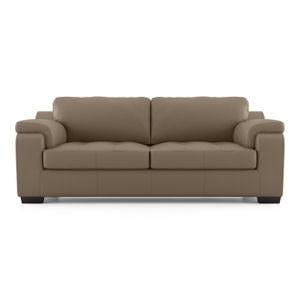 Trissino 3 Seater Premium Italian Leather Sofa In Dark Truffle