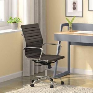 Charles Leatherette Study Chair in Black Colour