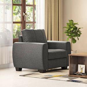 Luna 1 Seater Fabric Sofa (Slate Grey)