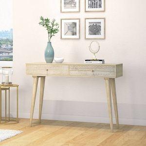 Ivara Solid Wood Console Table in Natural Finish