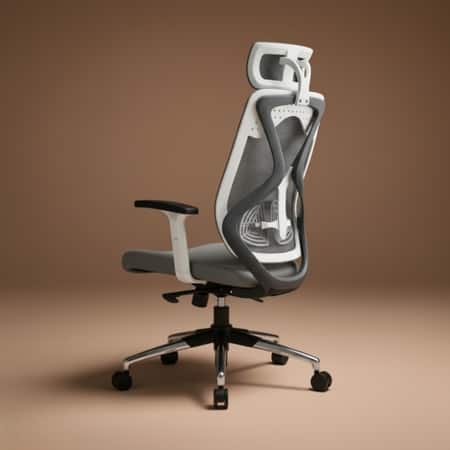 Marvel Ergonomic High Back Study Chair with Headrest in Grey Colour