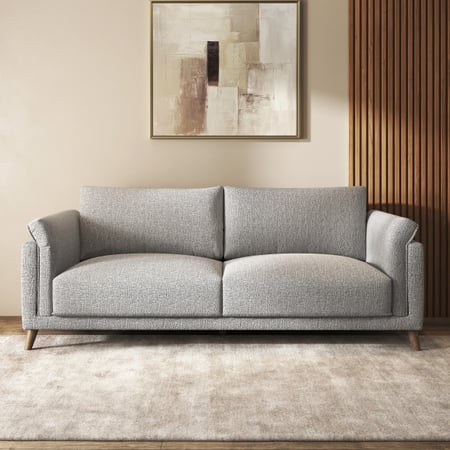 Diana 3 Seater Fabric Sofa In Grey Colour