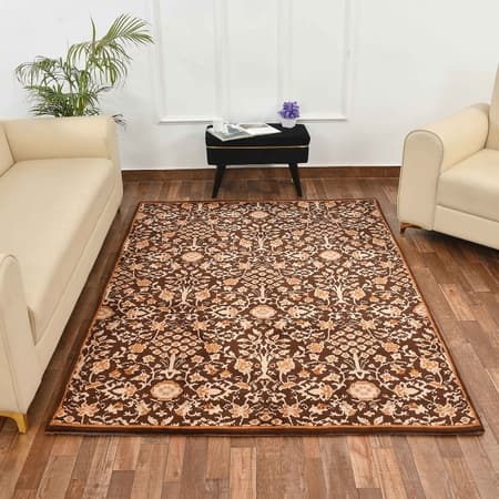 Multicolor Traditional Machine Made Polyester 3 X 5 Feet Carpet