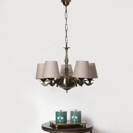 Devansh Wood Wall Mounted Lamp With Off-White Cotton Shade