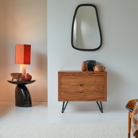 Kelpie Solid Wood 3 Drawer Stroage Unit in Honey Oak Finish