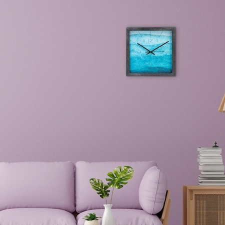 Calm Blue Contemporary Wall Clock