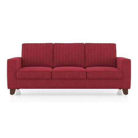 Apollo Neo 3 Seater Fabric Sofa in Salsa Red Colour (Back Height : Regular, Cushion Type : Soft)