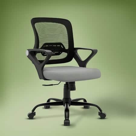 Elva Mid Back Mesh Office Chair in Grey Colour