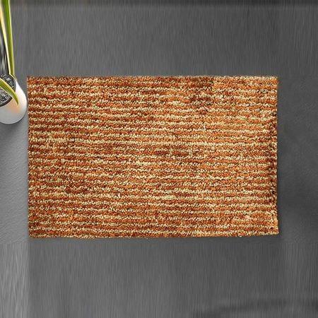Hunter Orange Solid Natural Fiber 23x15 inches Anti-Skid Bath Mat
