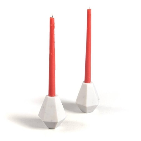 Diamond Dust Mable Candle Stands Set of 2