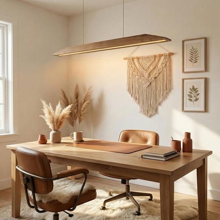 Venus 48 Brown Solid Wood Single Hanging Light