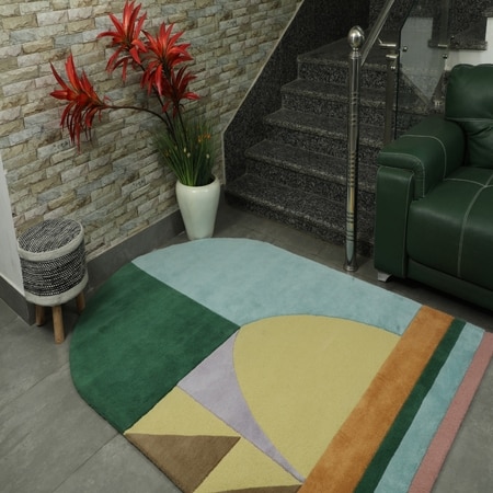 Milot WoolRectangle Carpets Hand Tufted in Multicolour