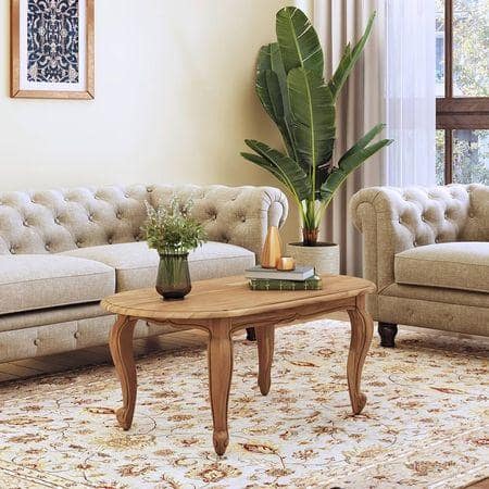 Taahira Coffee Table Natural Teak Finish