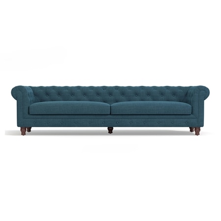 Winchester Luxe 4 Seater Fabric Sofa in Colonial Blue Colour