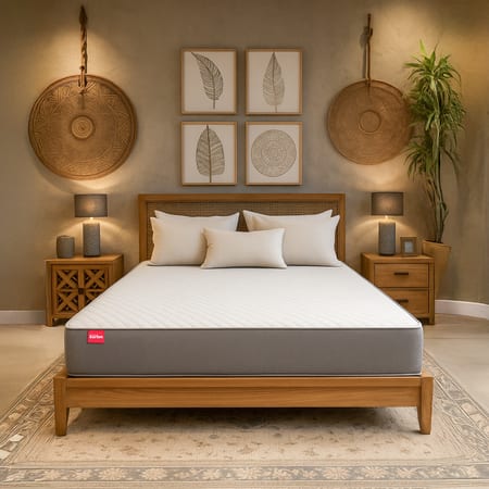Kurlon Orthopedic Mattress | High Density (HR) Foam | Memory Foam 8 inch Queen High Resilience (HR) Foam Mattress (L x W: 72 inch x 60 inch)