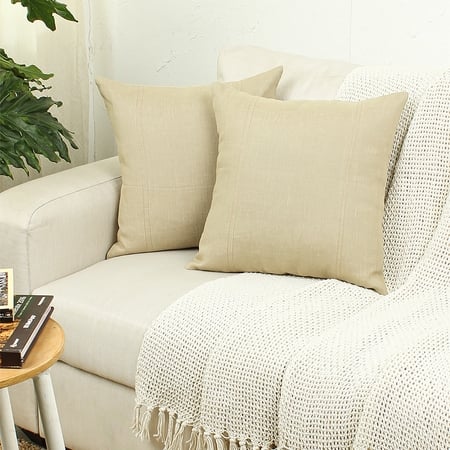 Saanjh Set Of 2 Cushion Cover With Beige Colour