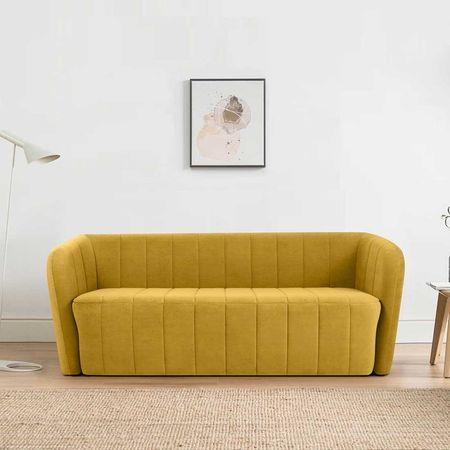Candler Fabric Sofa (Yellow)