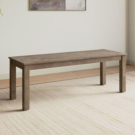 Atlas Solid Wood Bench In Danish Walnut Finish