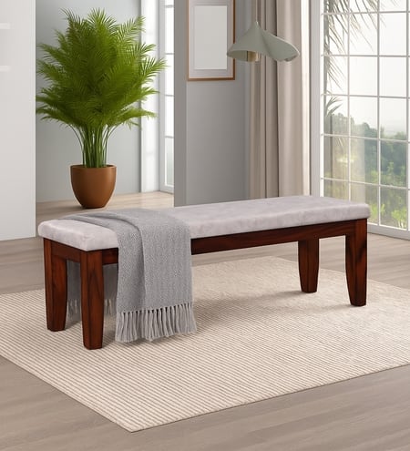 Dilux Solid Wood Dining Bench in Brown