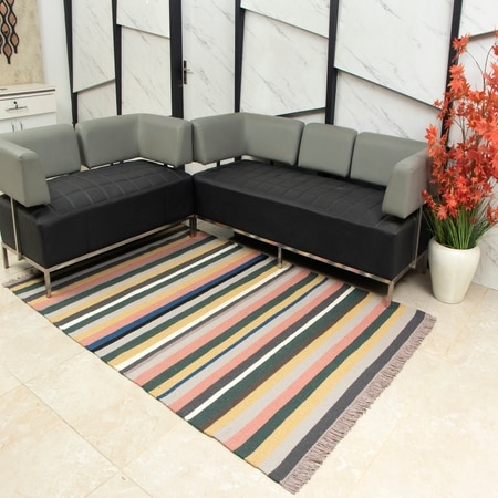 StripI Dhurrie 5 X 7