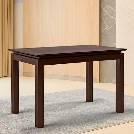 Diner 4 Seater Dining Table In Dark Walnut Finish