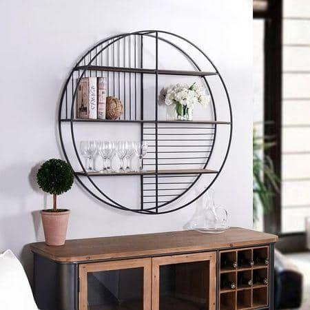 WOODENMOOD Round Wall Rack