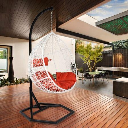 Geneva Wicker Swing In White Color