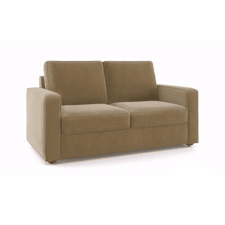 Apollo Compact Sofa (Colour : Fawn Velvet, Cushion : Soft, Back Type : Regular, Seater : 2+1+1)