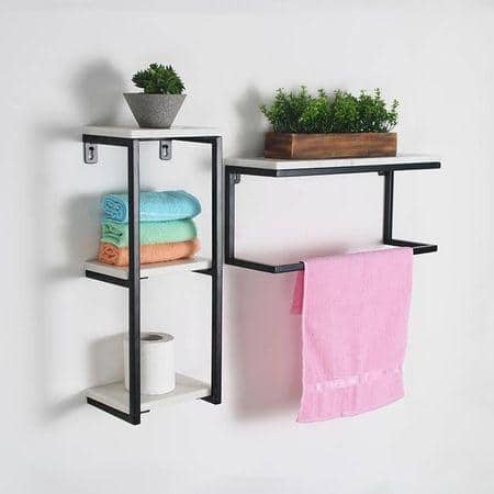Claymint metal wall shelf