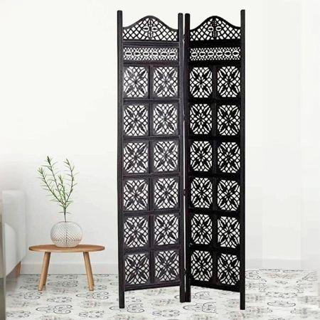 Cecil Solid Wood 4 Panel Room Divider