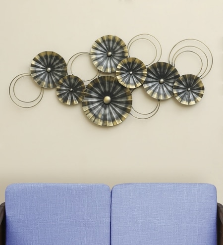 Polo Abstract Metal Wall Decor in Multicolor Set of 1