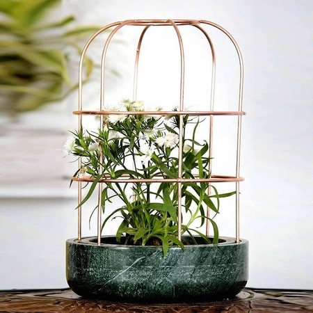 Wolfgang Green Marble Planter