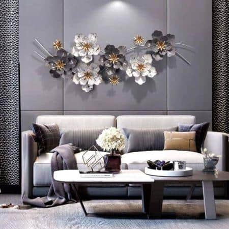 Black & white Metal Wall Art