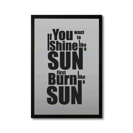 The Castle Decor Shine Like A Sun Motivational Wall Art 8x12 Inch