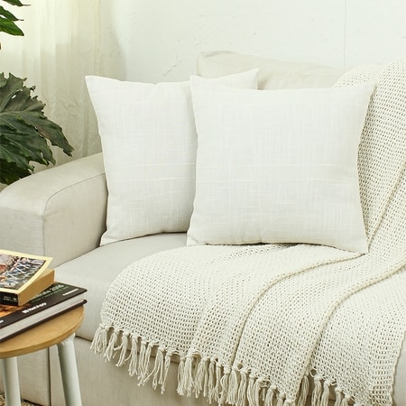 Herringbone Set Of 2 Cushion Cover With Beige Colour