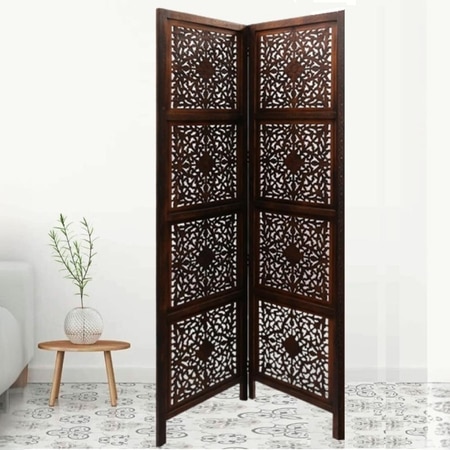 Florella Solid Wood 4 Panel Room Divider