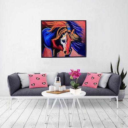 Multicolor Deep Shades Horse Canvas Painting