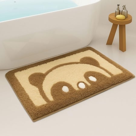 Luxe Home Canada Panda Bath Mat (40x60 cm) Gold